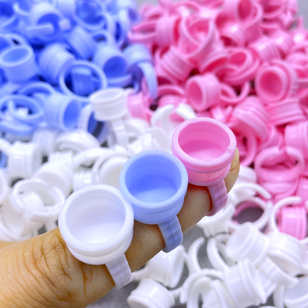 100Pcs Disposable Glue Ring Cu - Eyelash Extension Maps ulasan dan harga