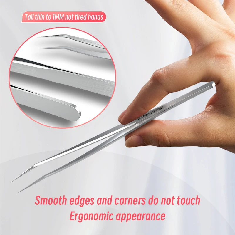3PCS Stainless Steel Gradient  - Eyelash Extension For Men ulasan dan harga