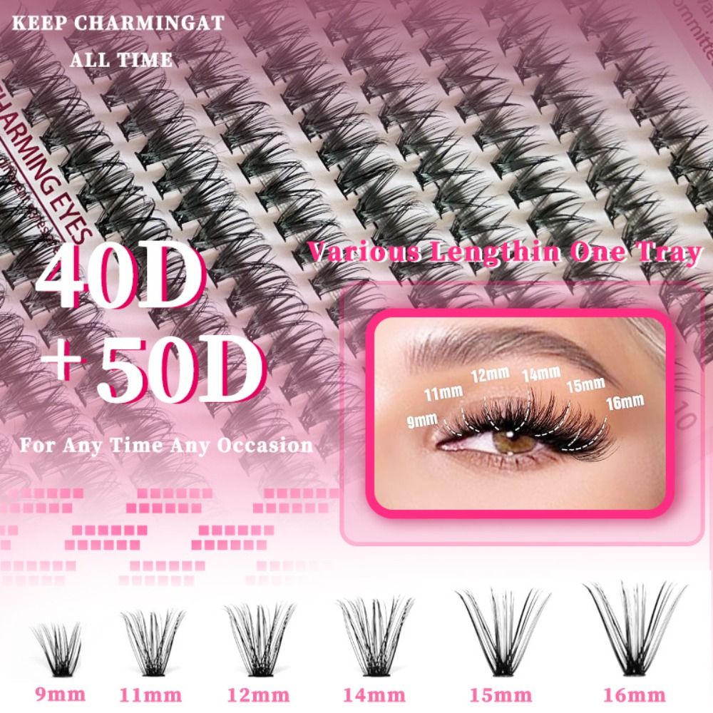 9-16mm Length False Eyelashes  - Lash Fan Volume ulasan dan harga