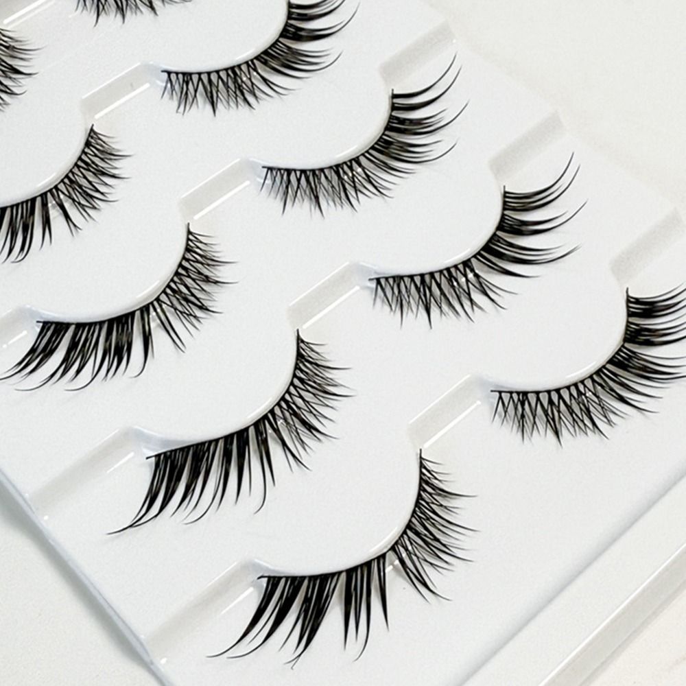 5 Pairs Wispy Cat Eye False Ey - Eyelash Extension Cat Eye Wispy ulasan dan harga